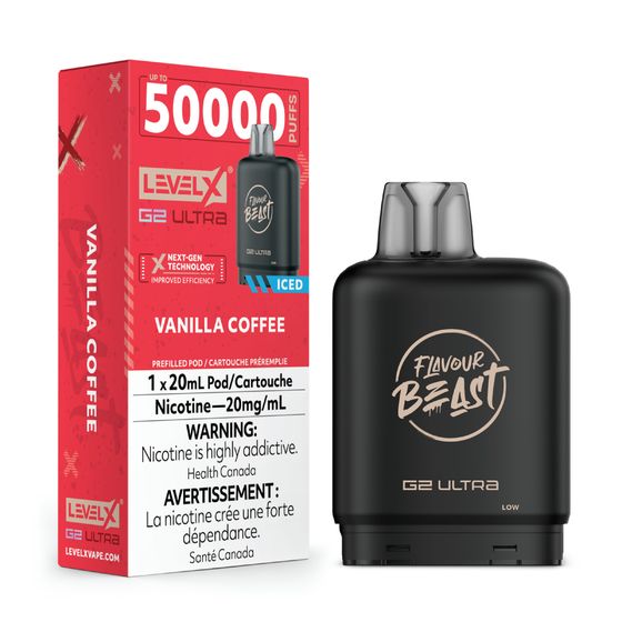 Flavour Beast Level X G2 Ultra 50K Pod - Vanilla Coffee Iced