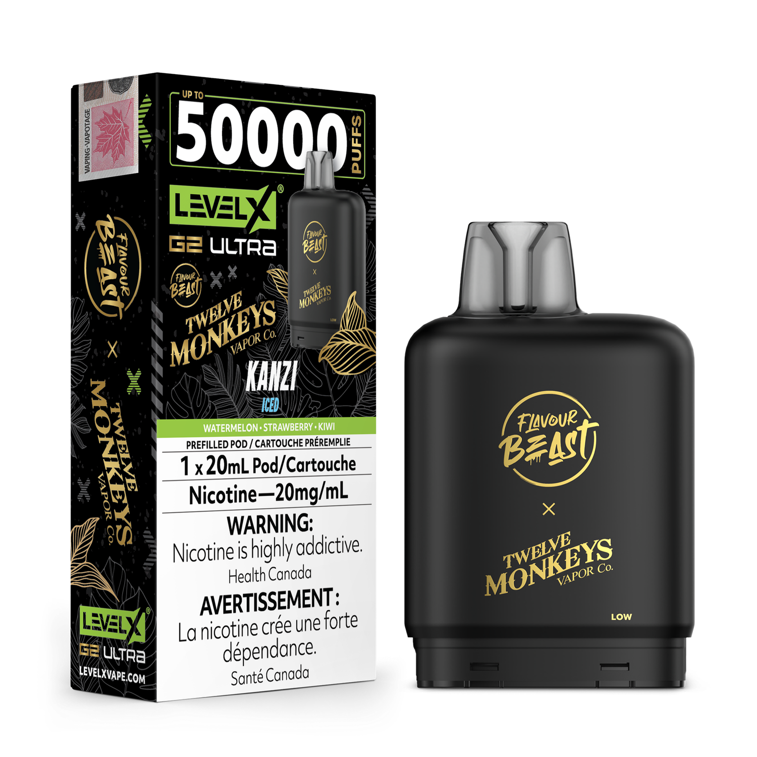 Flavour Beast Level X G2 Ultra 50K Pod - Kanzi Iced