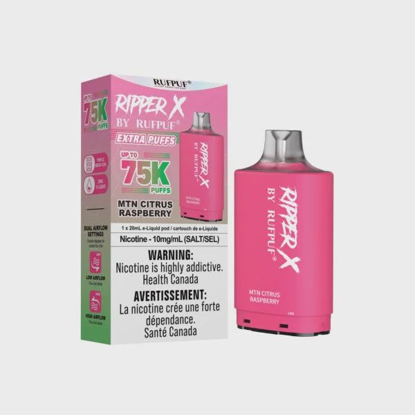 RufPuf Ripper X 75K Pod - MTN Citrus Raspberry