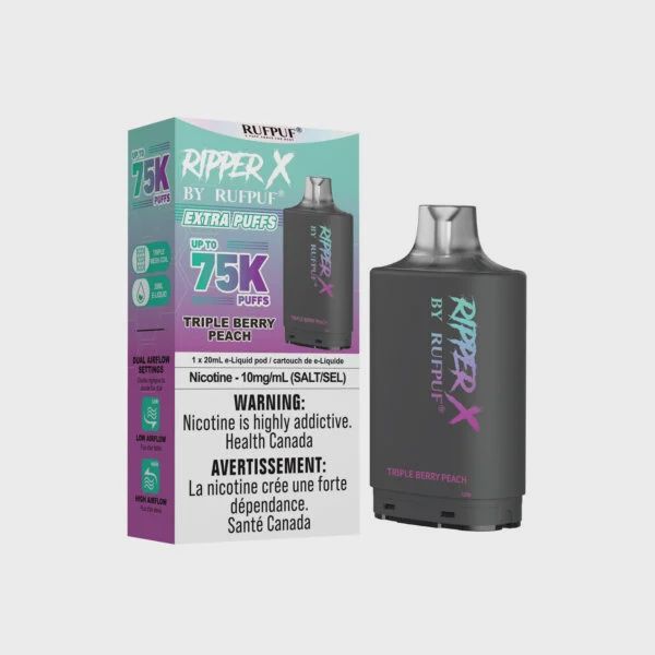 RufPuf Ripper X 75K Pod - Triple Berry Peach