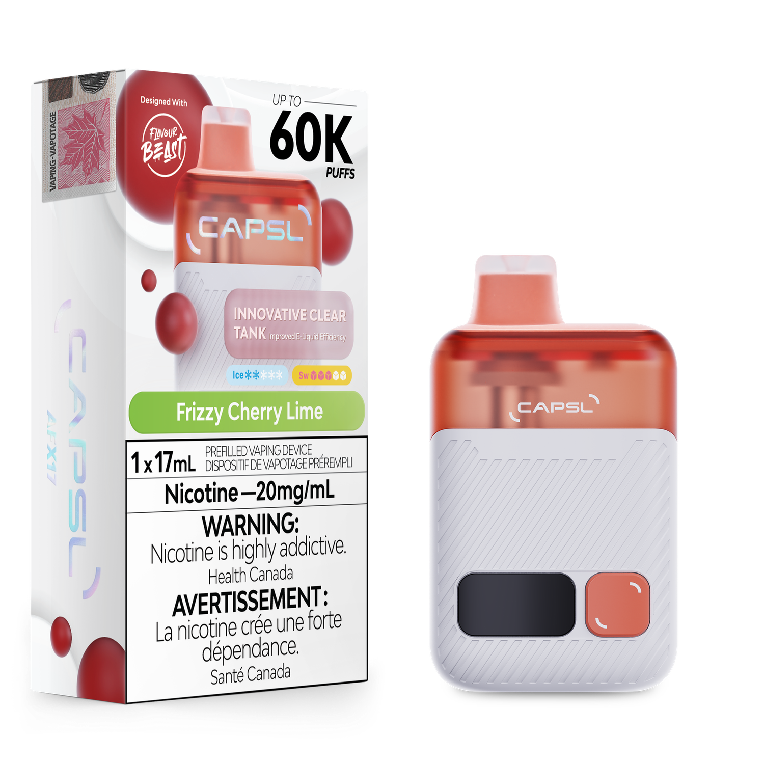 CAPSL 60K By Flavour Beast - Frizzy Cherry Lime