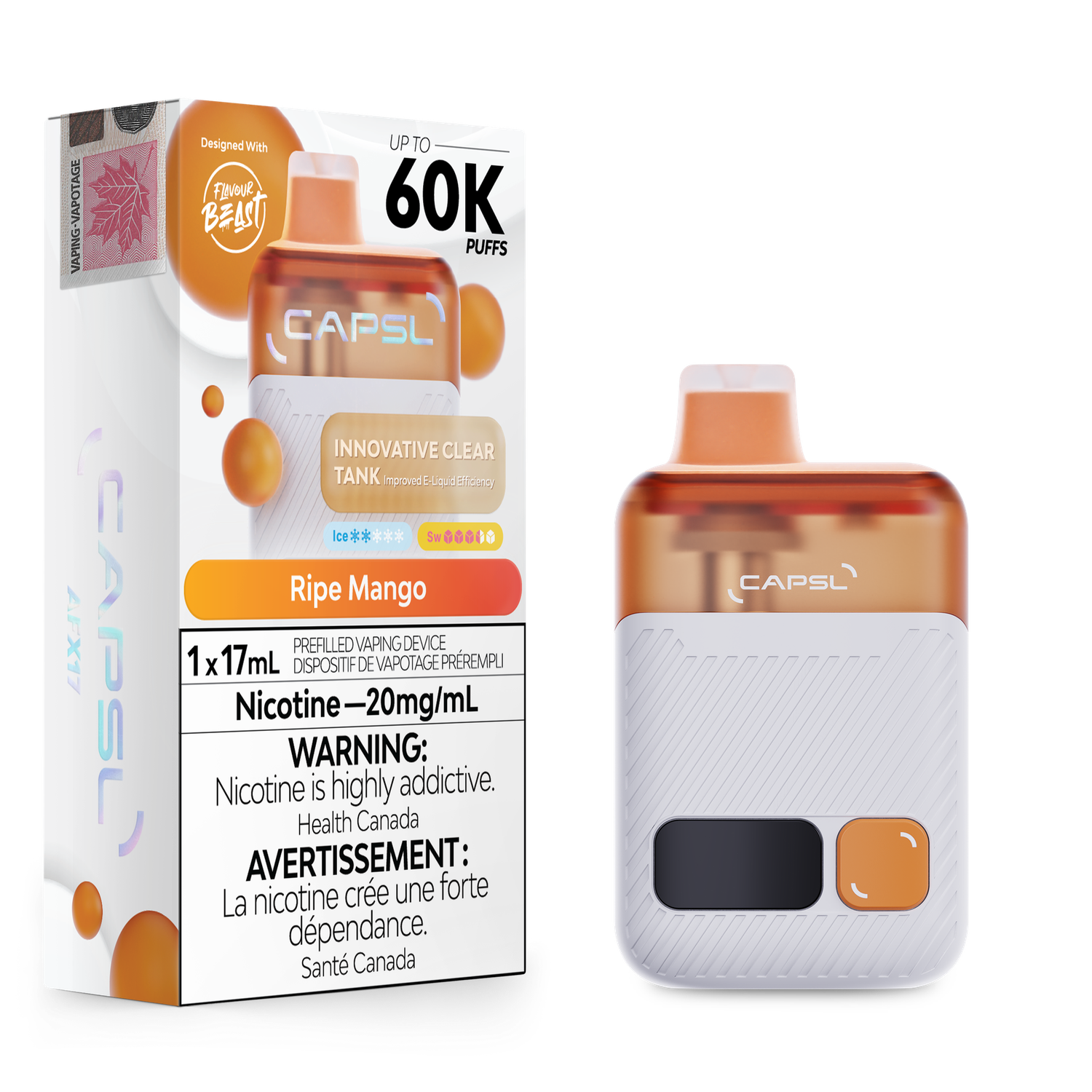 CAPSL 60K By Flavour Beast - Ripe Mango