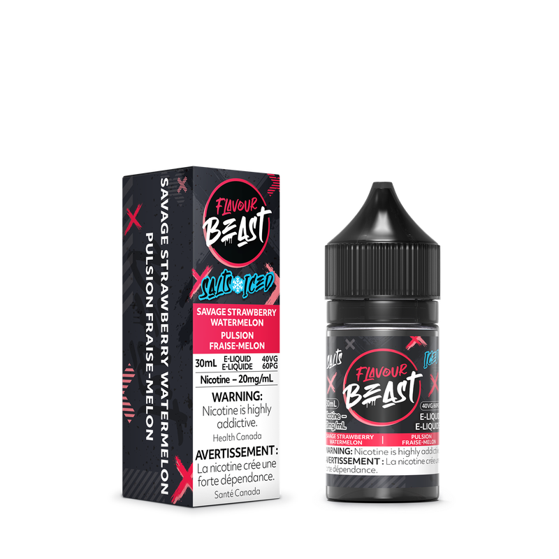 Flavour Beast Salts - Savage Strawberry Watermelon Iced