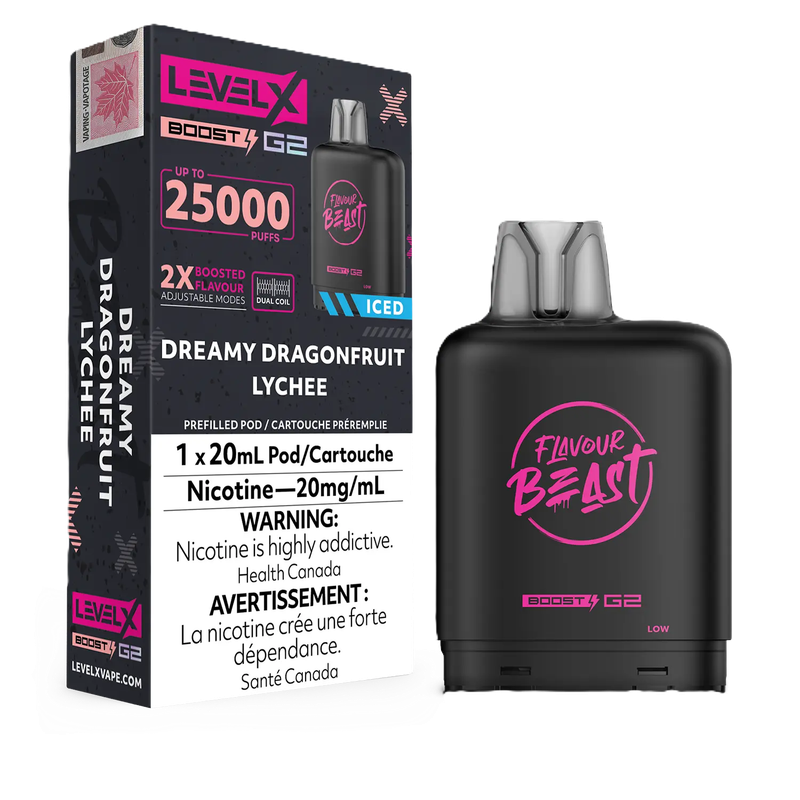 Flavour Beast Level X Boost G2 25K Pod - Dreamy Dragonfruit Lychee Iced