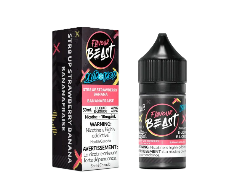 Flavour Beast Salts - STR8 UP Strawberry Banana Iced