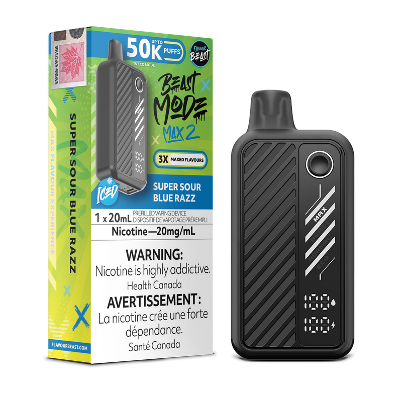 Flavour Beast Beast Mode Max 2 50K - Super Sour Blue Razz