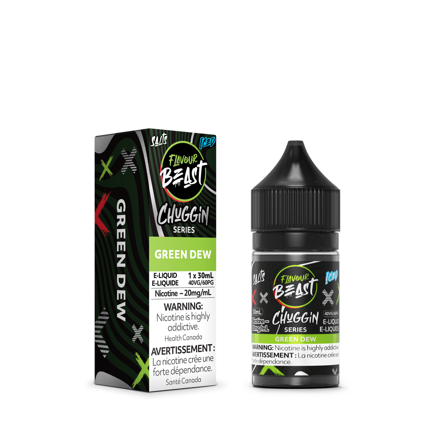 Flavour Beast Salts - Chuggin Green Dew Iced