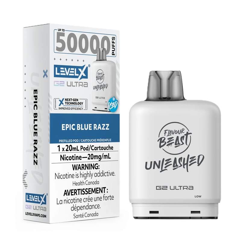 Flavour Beast Level X G2 Ultra Unleashed 50K Pod - Epic Blue Razz