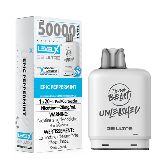 Flavour Beast Level X G2 Ultra Unleashed 50K Pod - Epic Peppermint