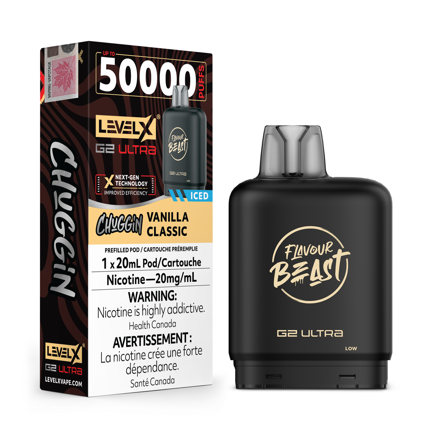 Flavour Beast Level X G2 Ultra 50K Pod - Chuggin Vanilla Classic
