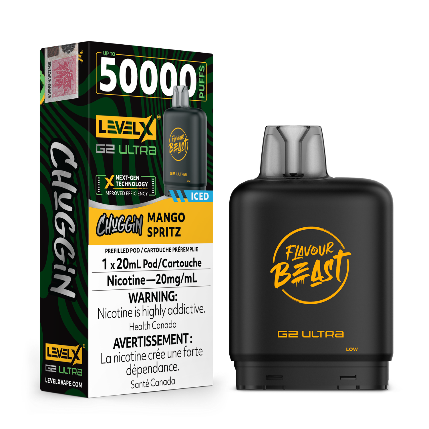 Flavour Beast Level X G2 Ultra 50K Pod - Chuggin Mango Spritz