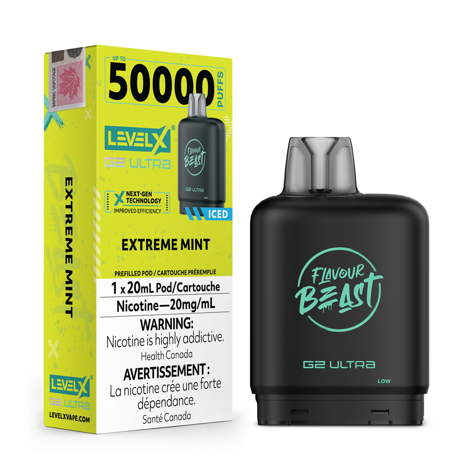 Flavour Beast Level X G2 Ultra 50K Pod - Extreme Mint