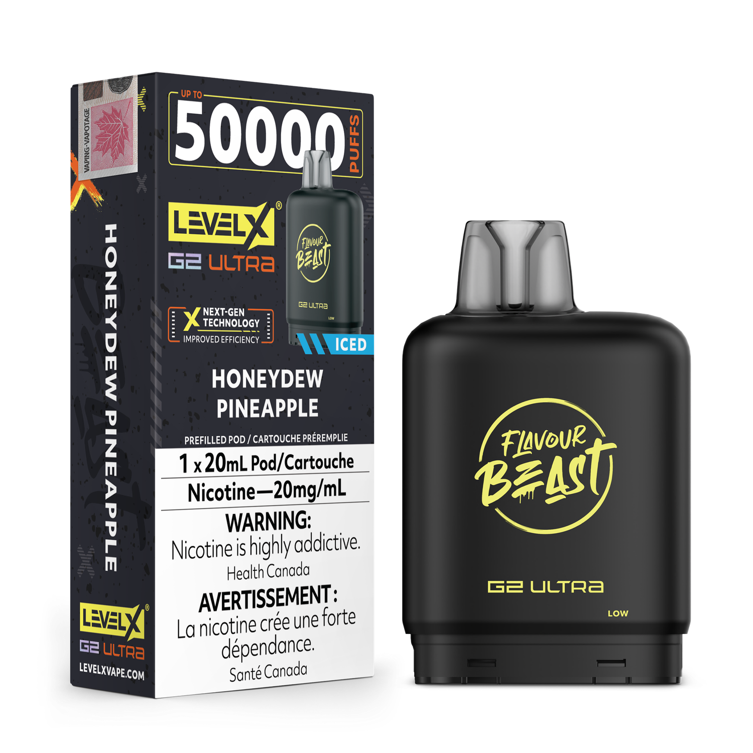 Flavour Beast Level X G2 Ultra 50K Pod - Honeydew Pineapple