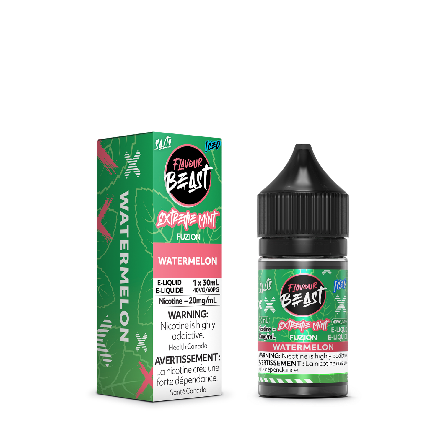 Flavour Beast Salts - Extreme Mint Fuzion Watermelon