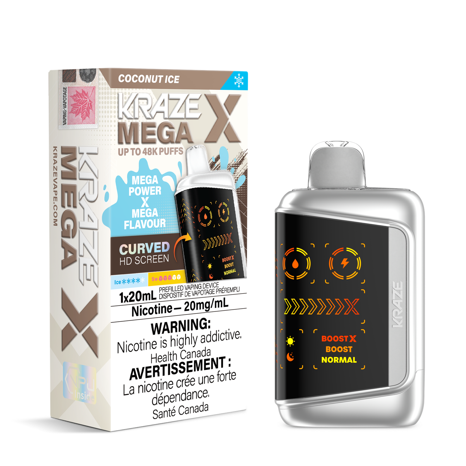 Kraze Mega X - Coconut Ice