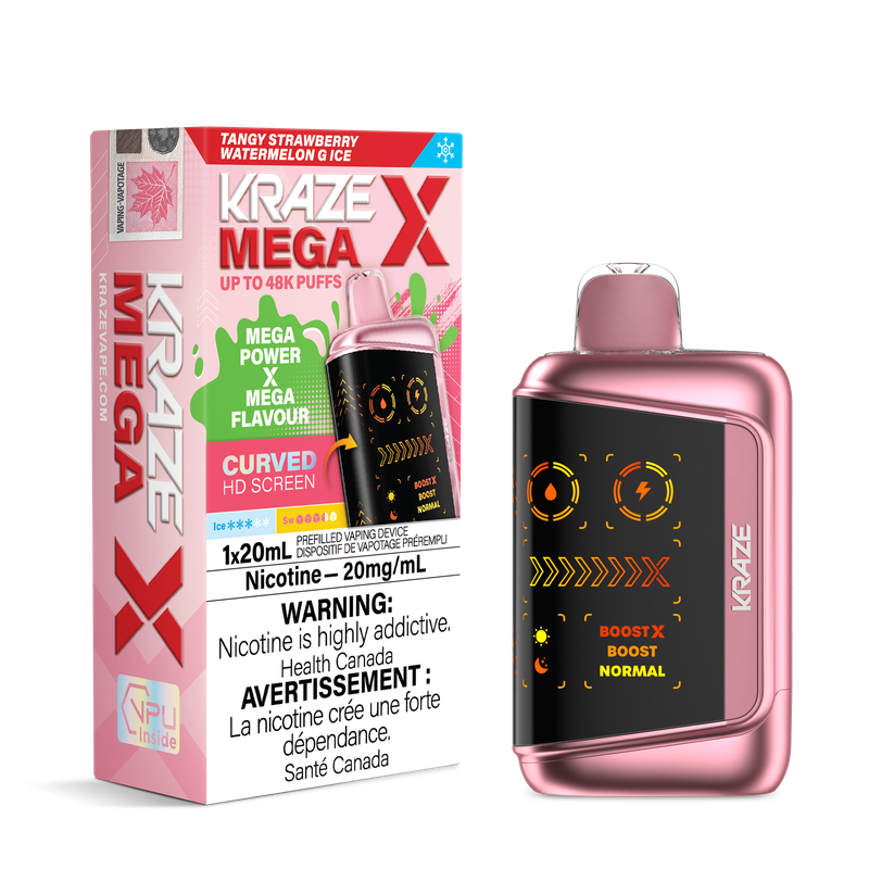 Kraze Mega X 48K - Tangy Strawberry Watermelon G Ice