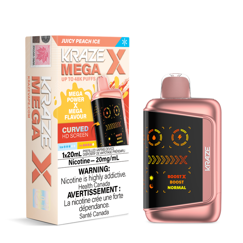 Kraze Mega X - Juicy Peach Ice
