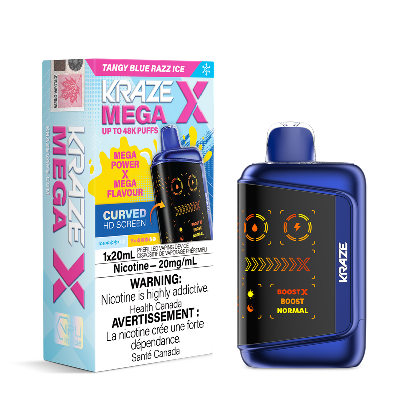 Kraze Mega X - Tangy Blue Razz Ice