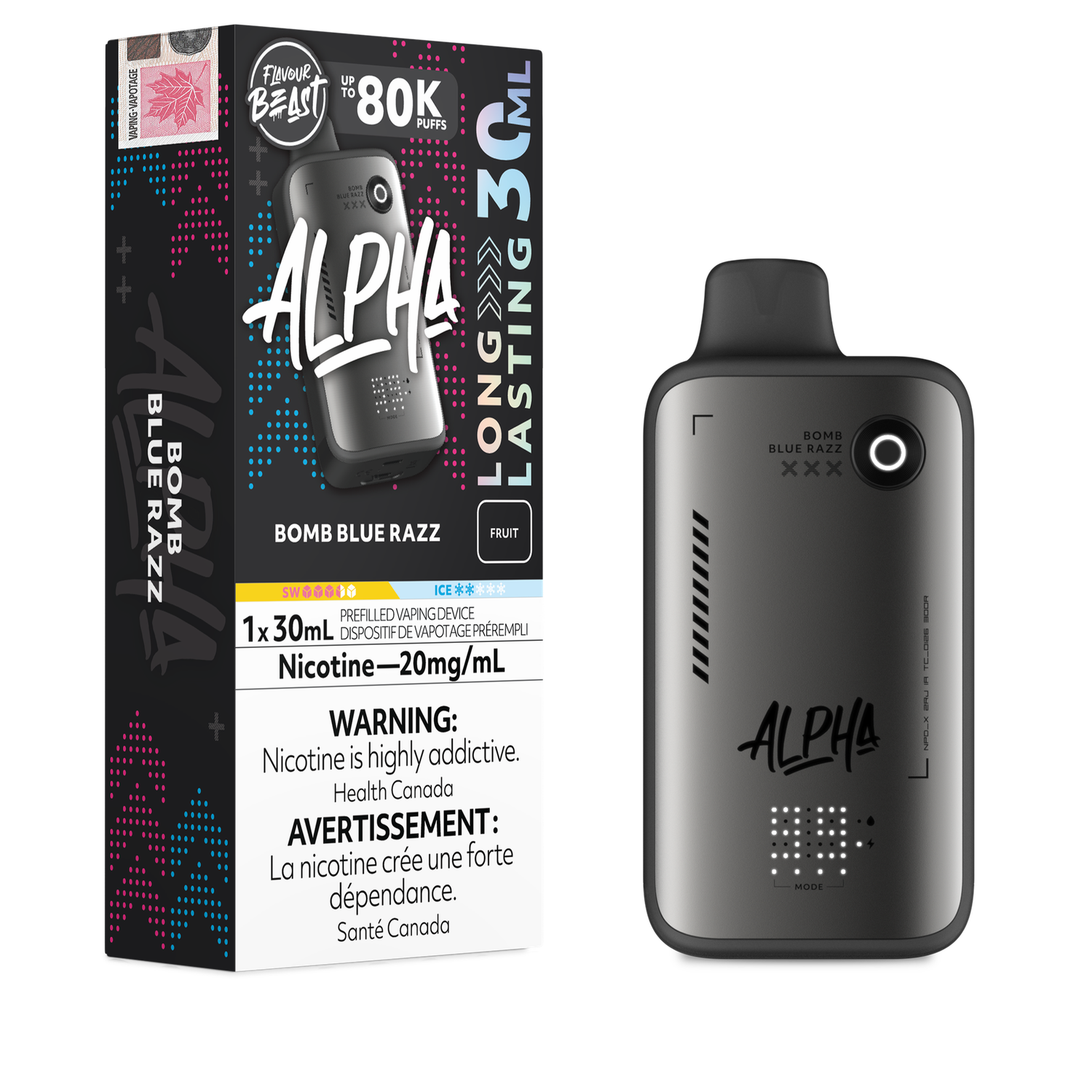 Flavour Beast Alpha 80K - Bomb Blue Razz