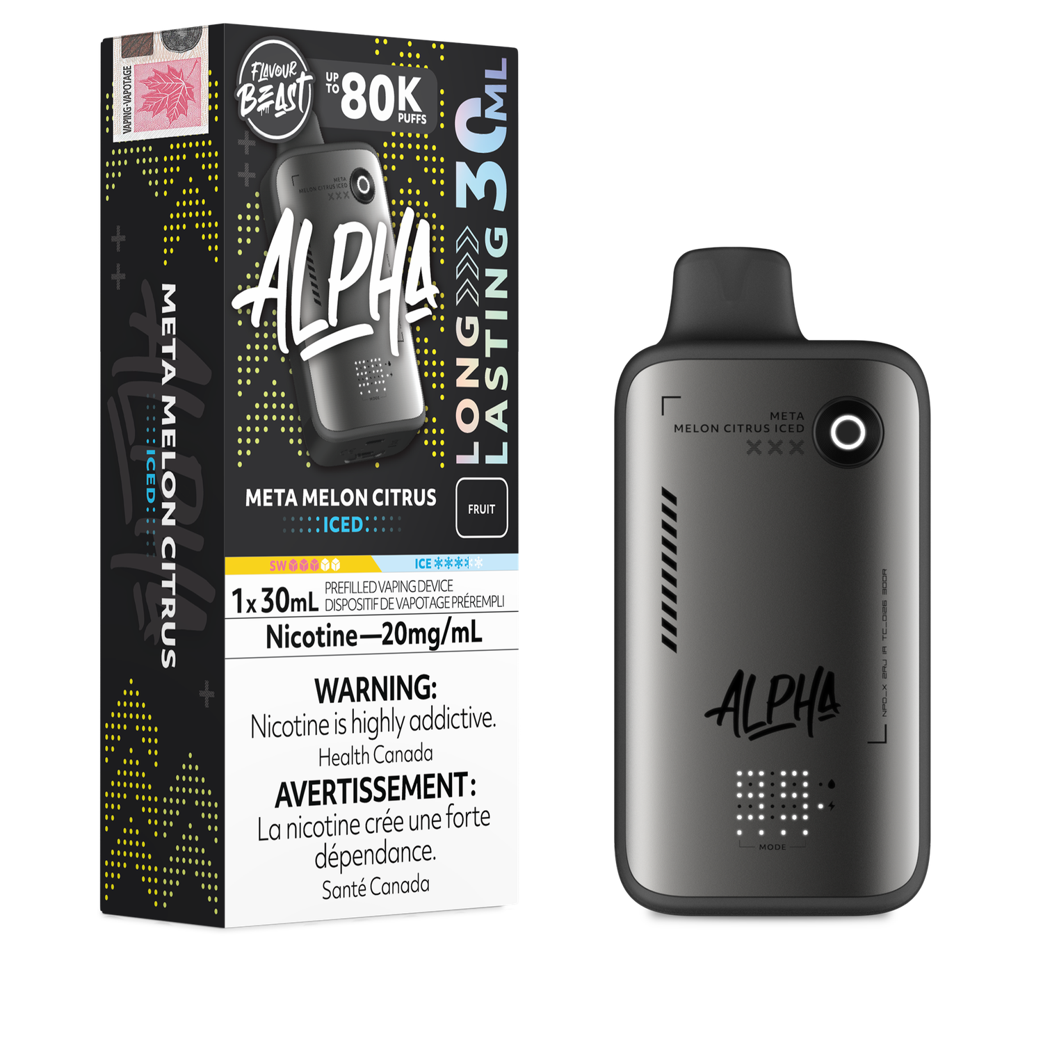 Flavour Beast Alpha 80K - Meta Melon Citrus Iced