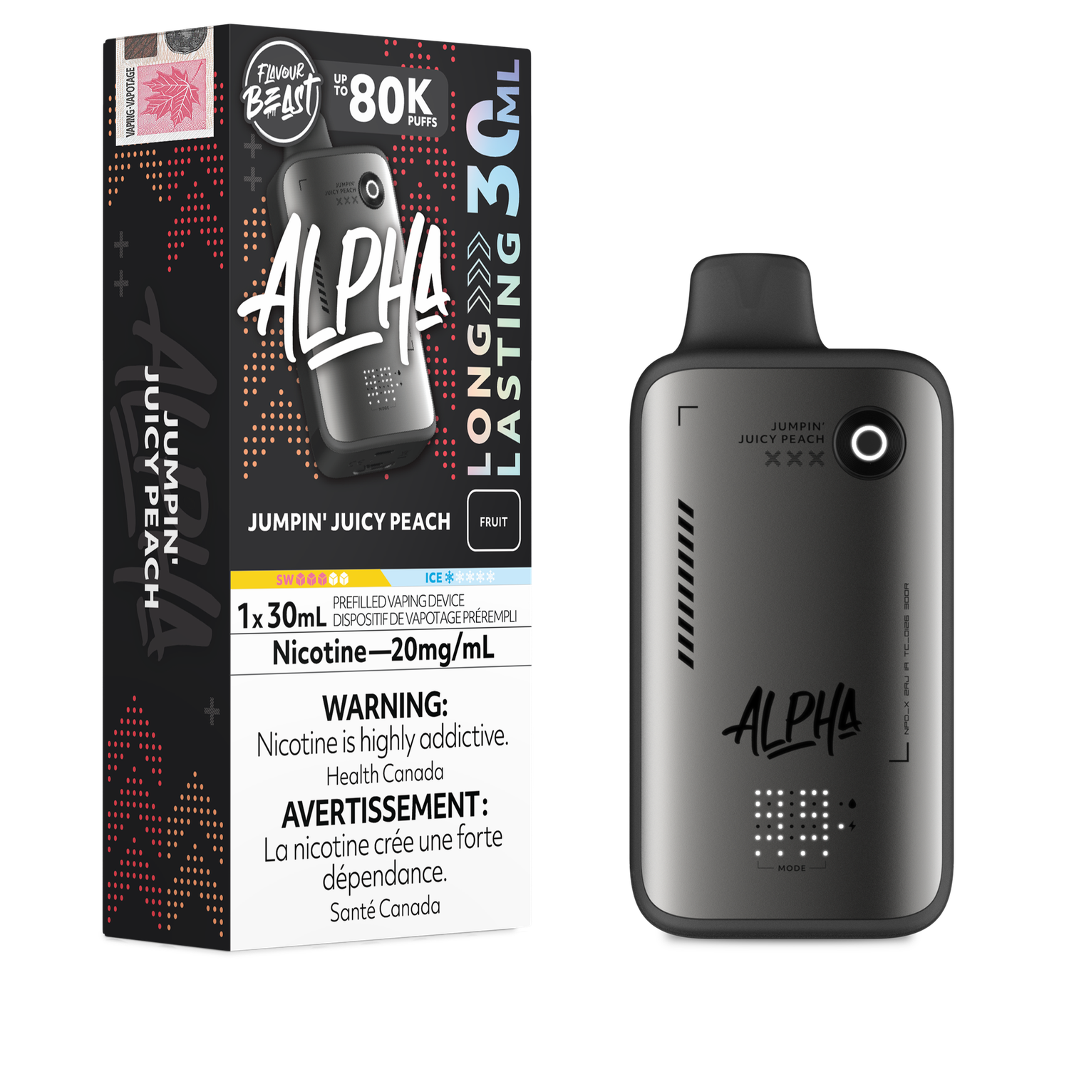Flavour Beast Alpha 80K - Jumpin' Juicy Peach