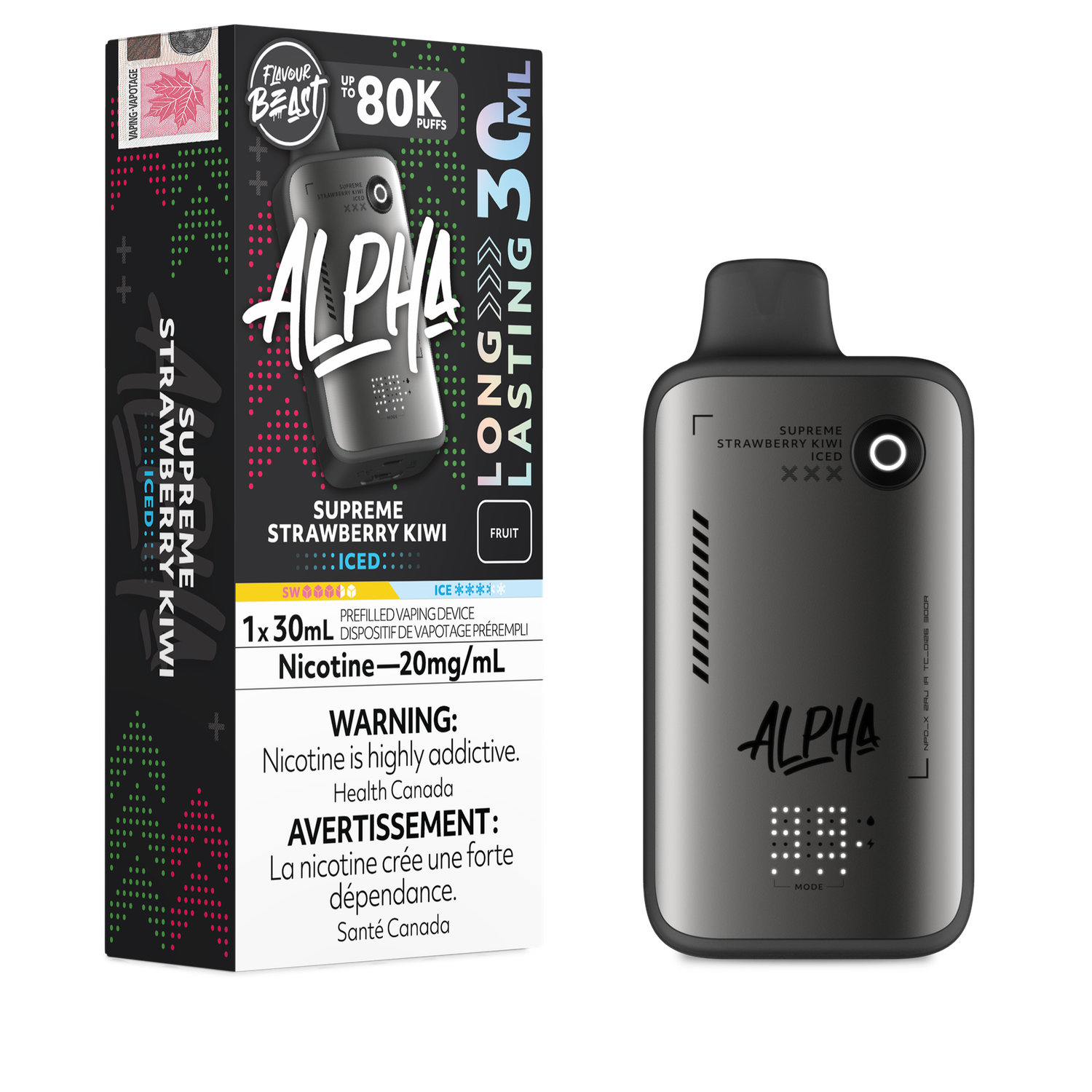 Flavour Beast Alpha 80K - Supreme Strawberry Kiwi Iced