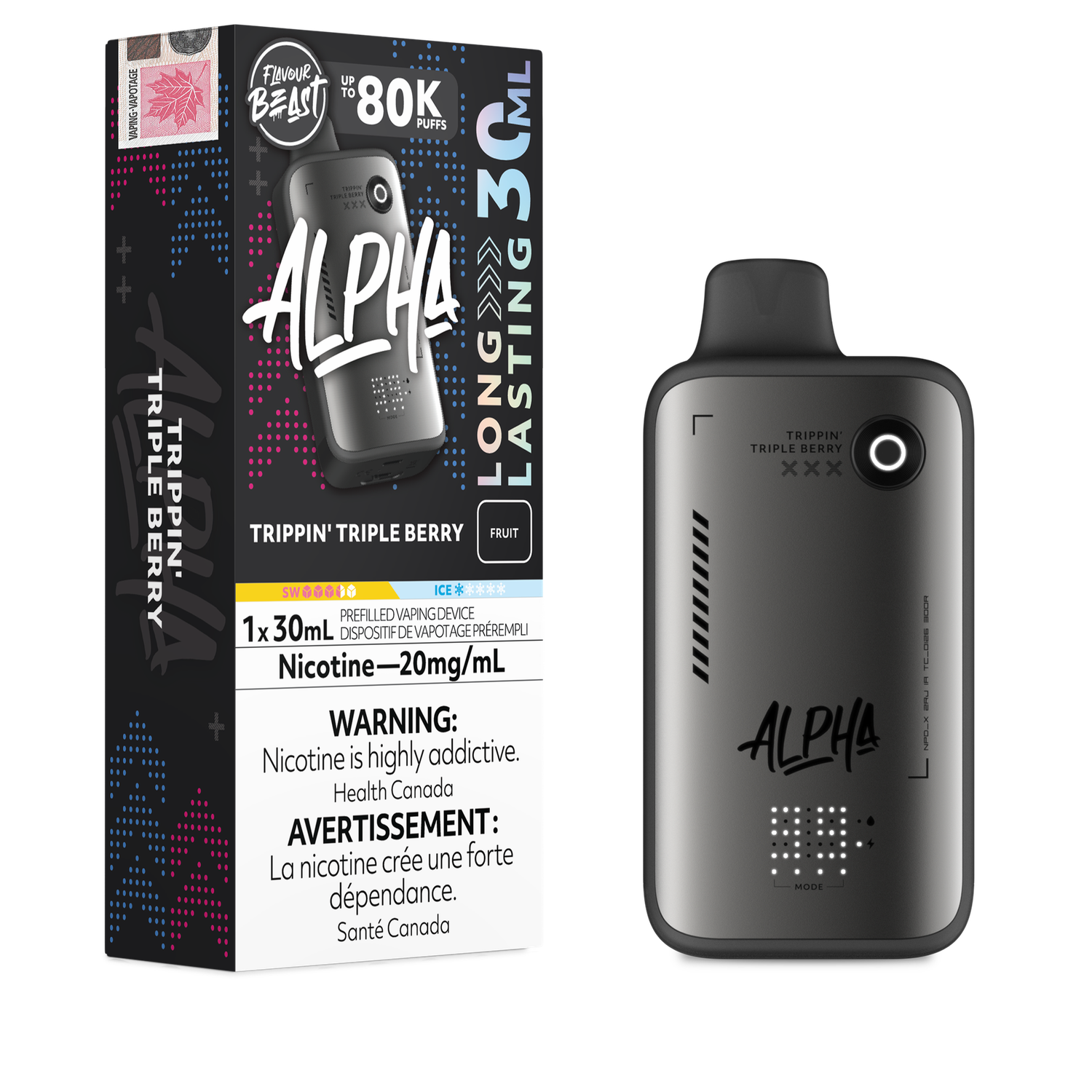Flavour Beast Alpha 80K - Trippin' Triple Berry