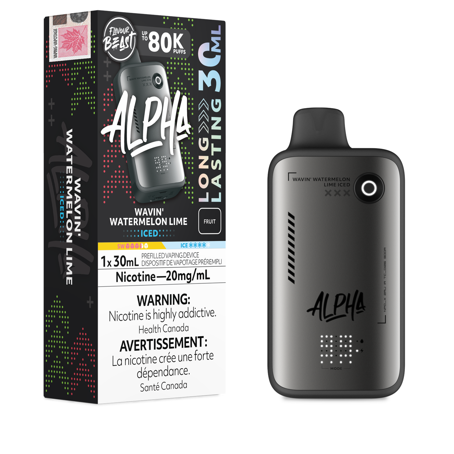 Flavour Beast Alpha 80K - Wavin' Watermelon Lime Iced