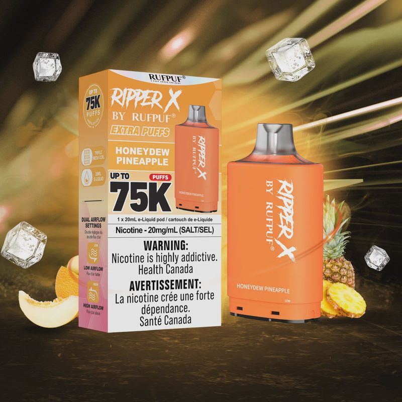 RufPuf Ripper X 75K Pod - Honeydew Pineapple