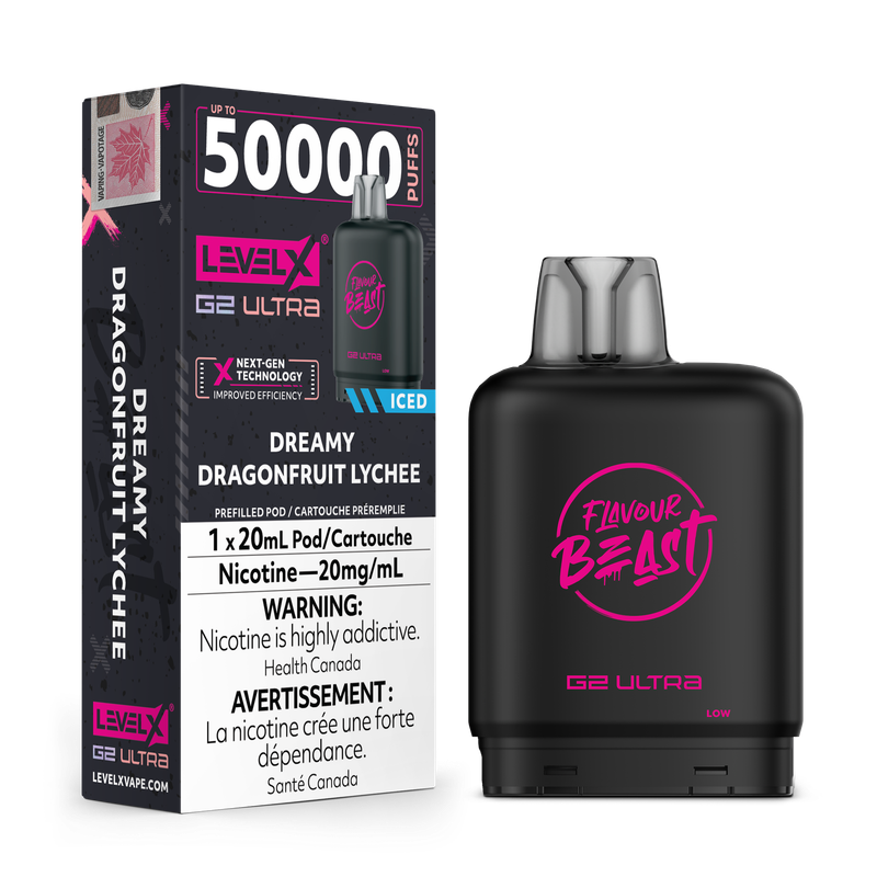 Flavour Beast Level X G2 Ultra 50K Pod - Dreamy Dragonfruit Lychee Iced