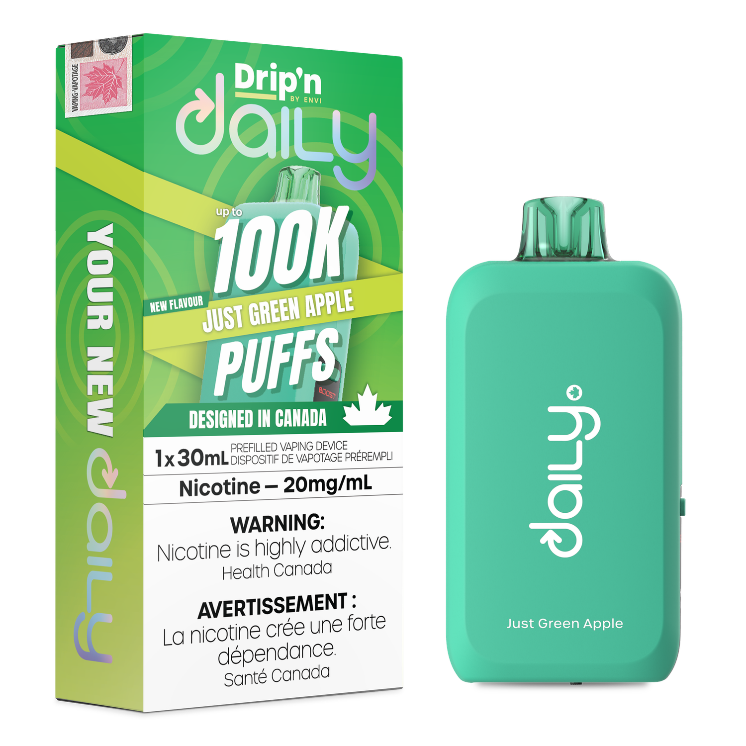 Drip'n Daily 100K - Just Green Apple