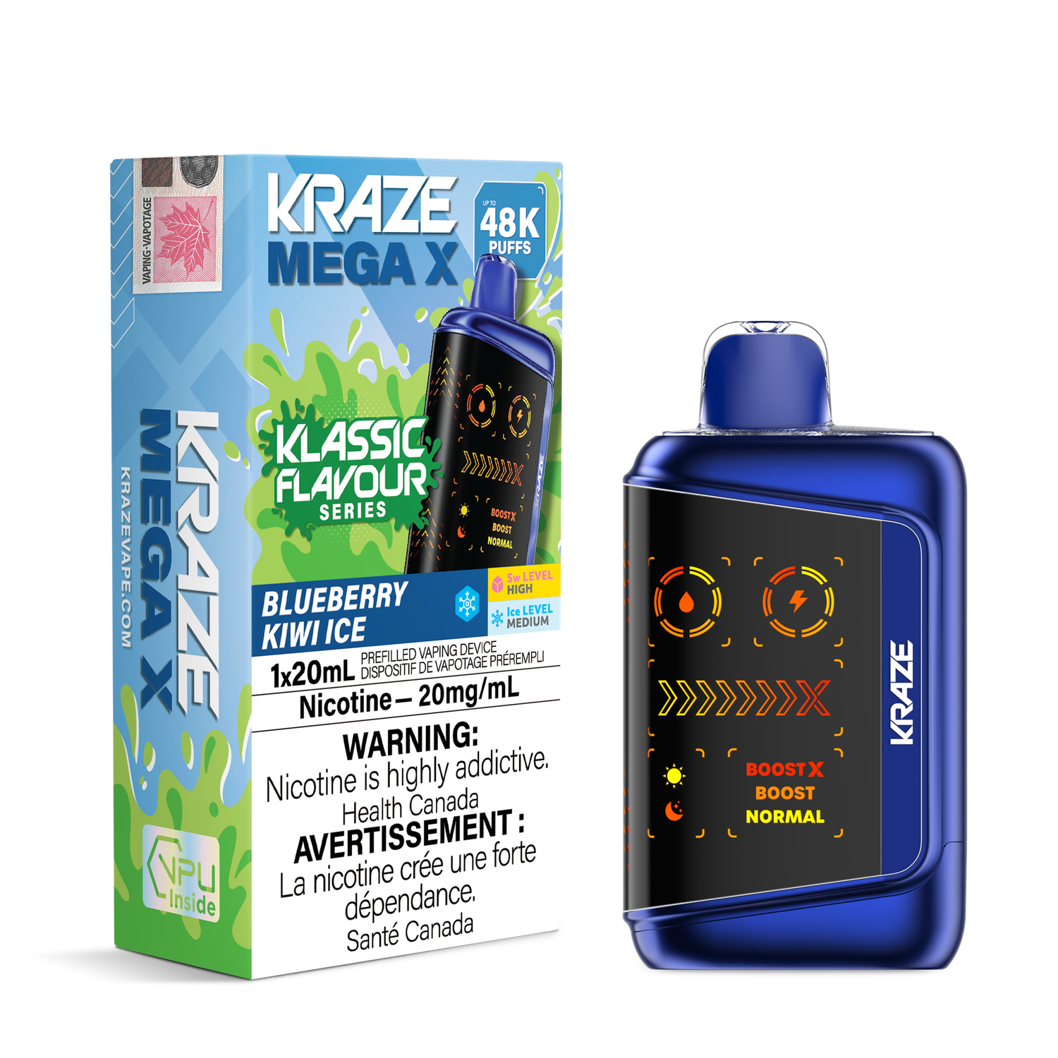 Kraze Mega X 48K Classic - Blueberry Kiwi Ice