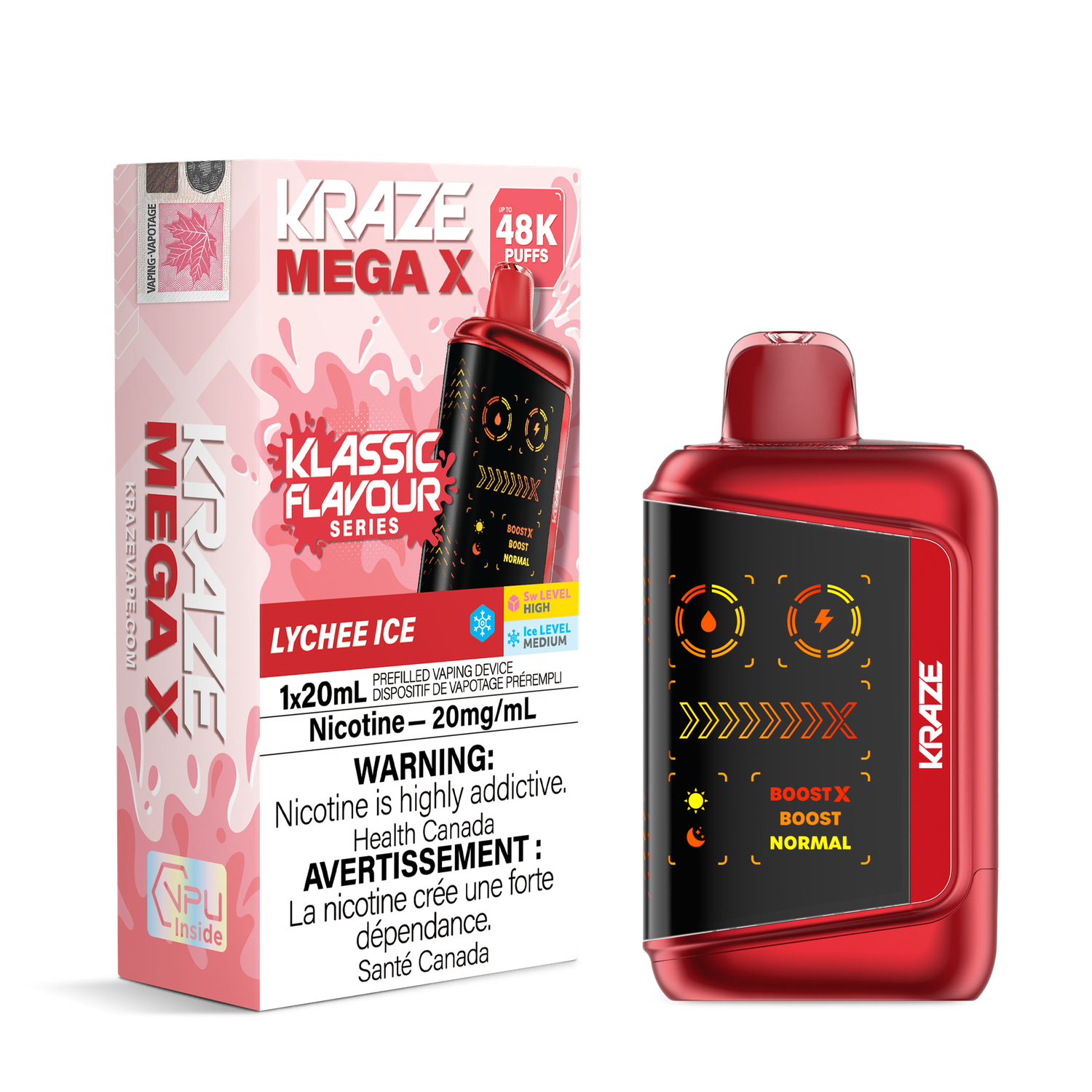 Kraze Mega X 48K Classic - Lychee Ice