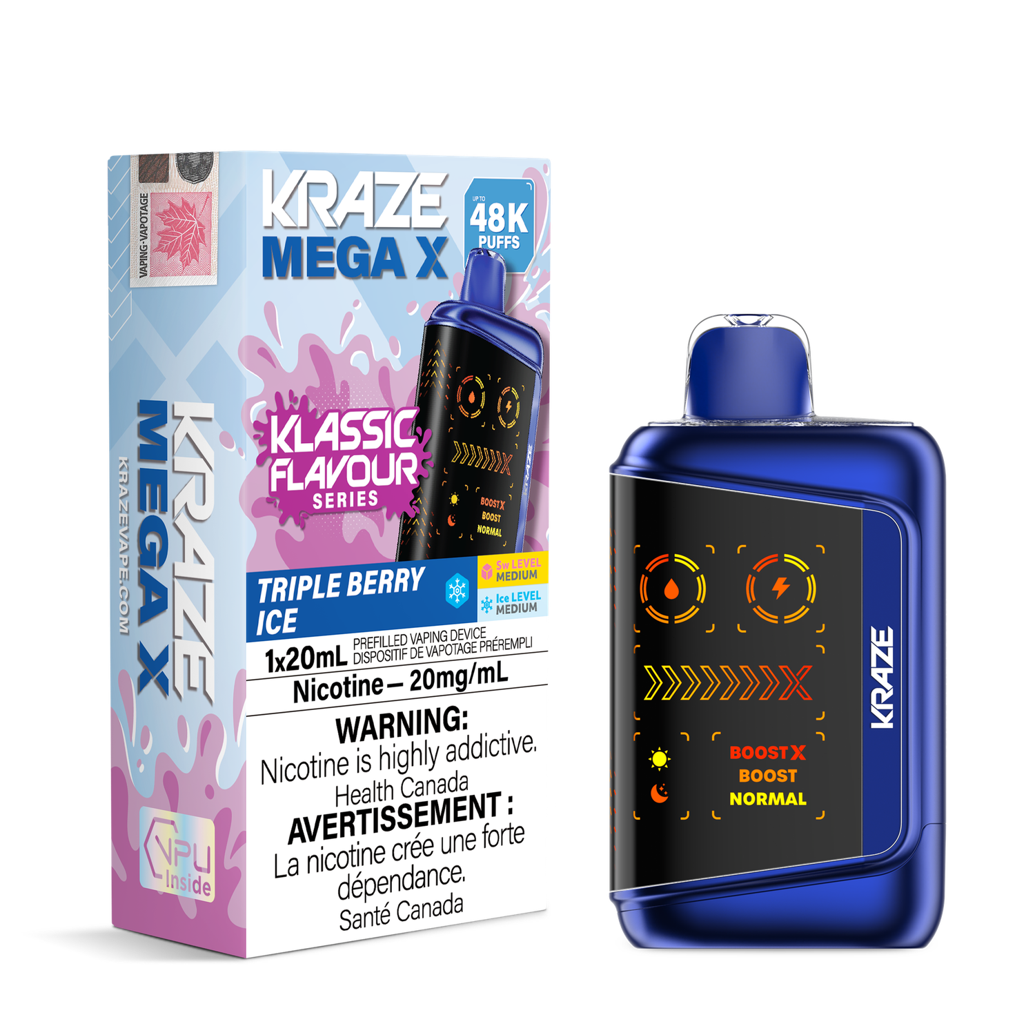 Kraze Mega X 48K Classic - Triple Berry Ice