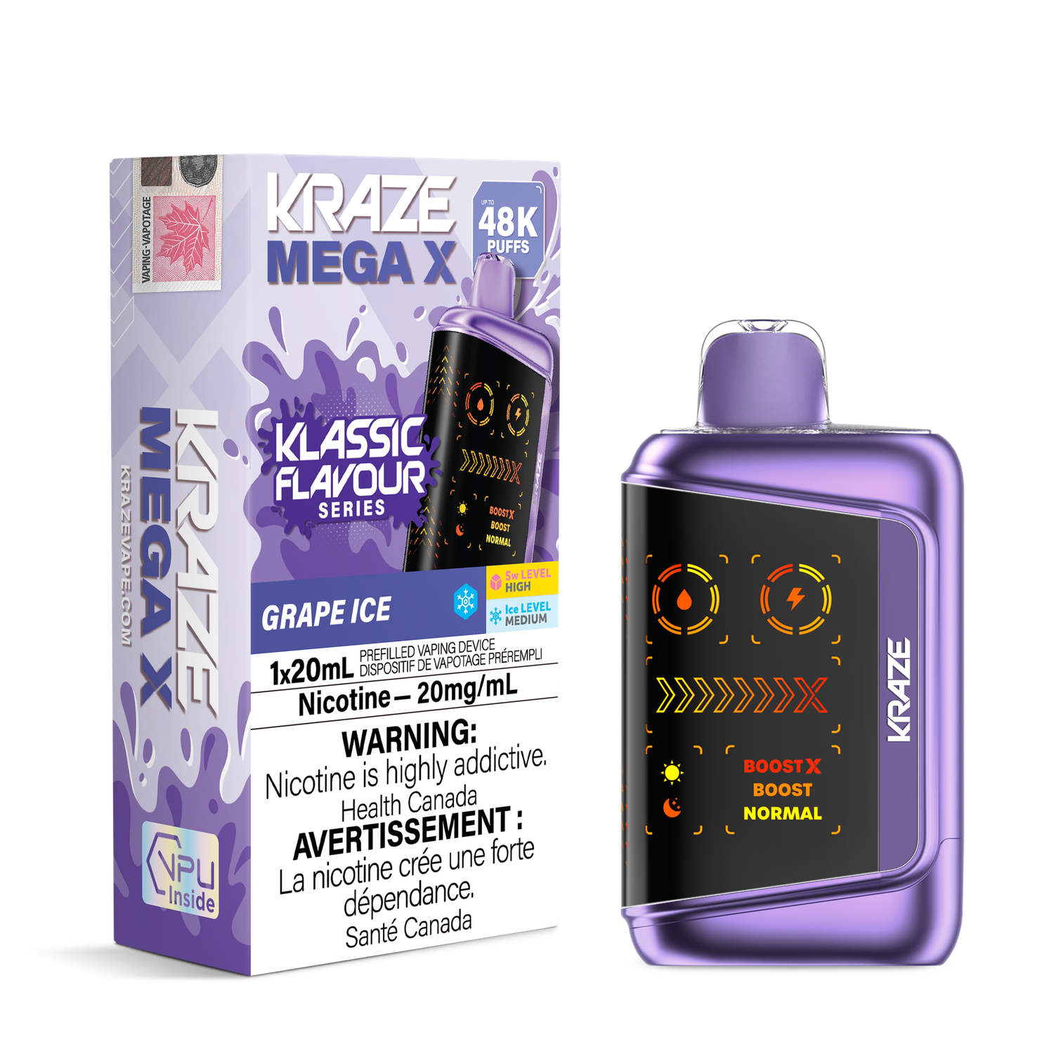 Kraze Mega X 48K Classic - Grape Ice