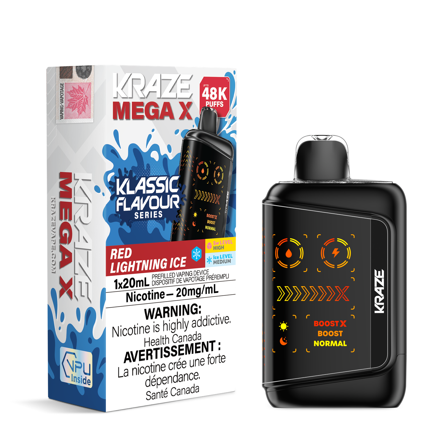 Kraze Mega X 48K Classic - Red Lightning Ice