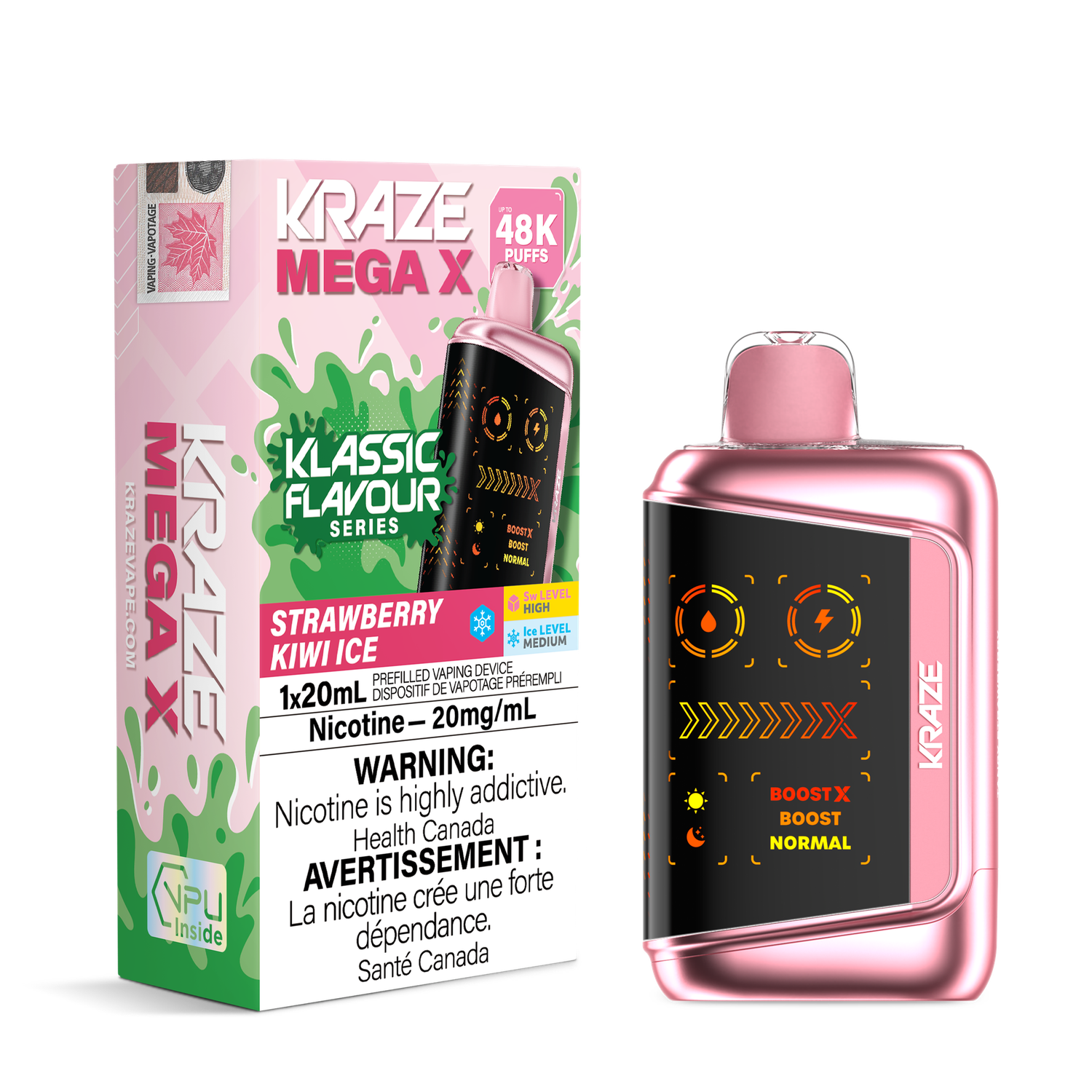 Kraze Mega X 48K Classic - Strawberry Kiwi Ice