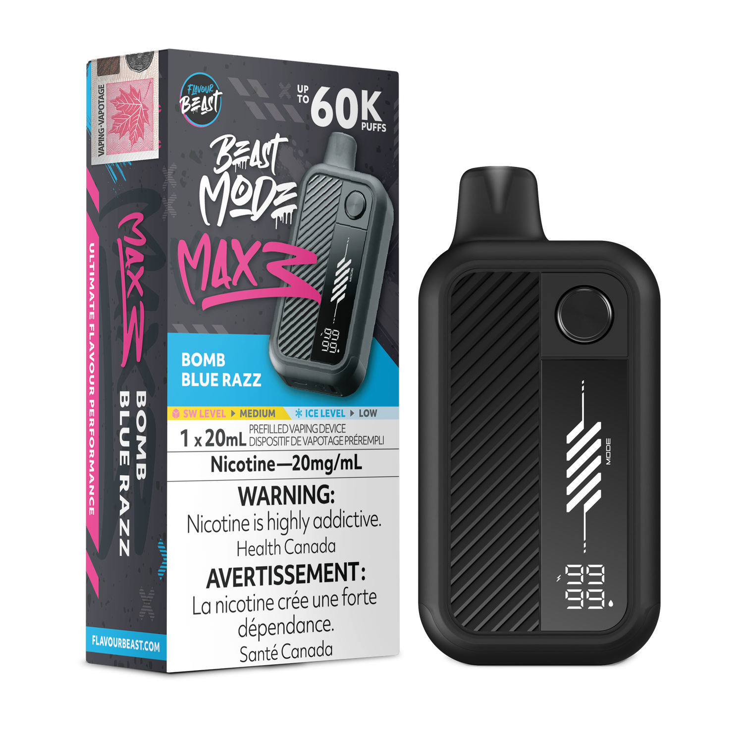 Flavour Beast Beast Mode Max 3 60K - Bomb Blue Razz