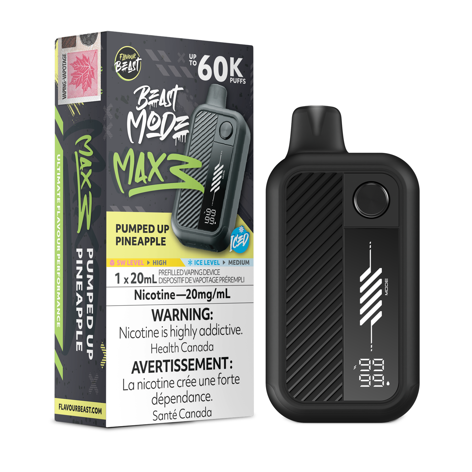 Flavour Beast Beast Mode Max 3 60K - Pumped Up Pineapple Iced