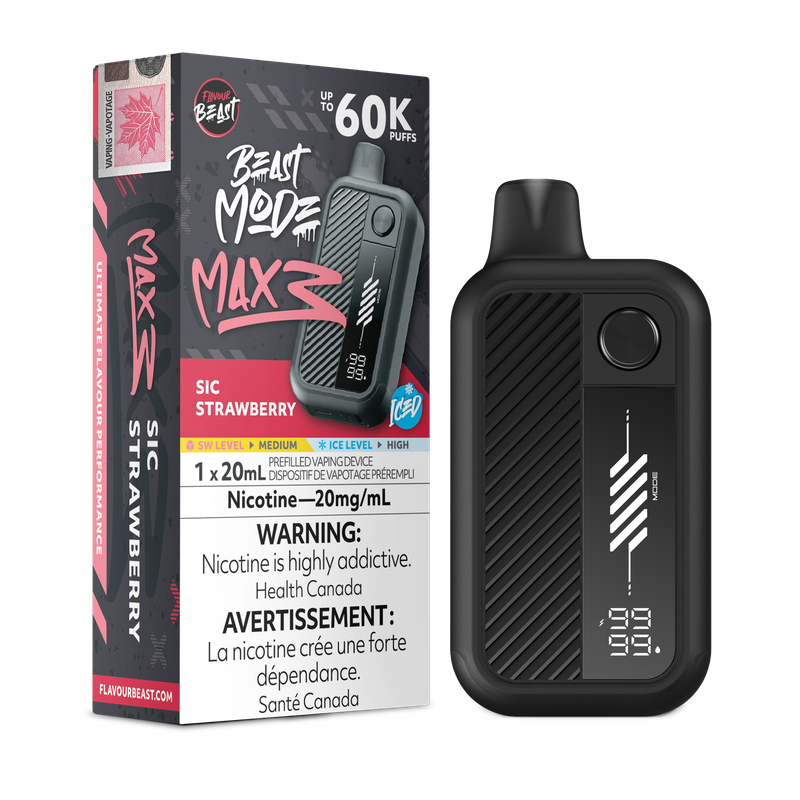 Flavour Beast Beast Mode Max 3 60K - Sic Strawberry Iced