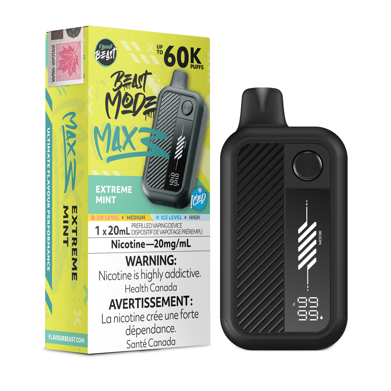 Flavour Beast Beast Mode Max 3 60K - Extreme Mint Iced