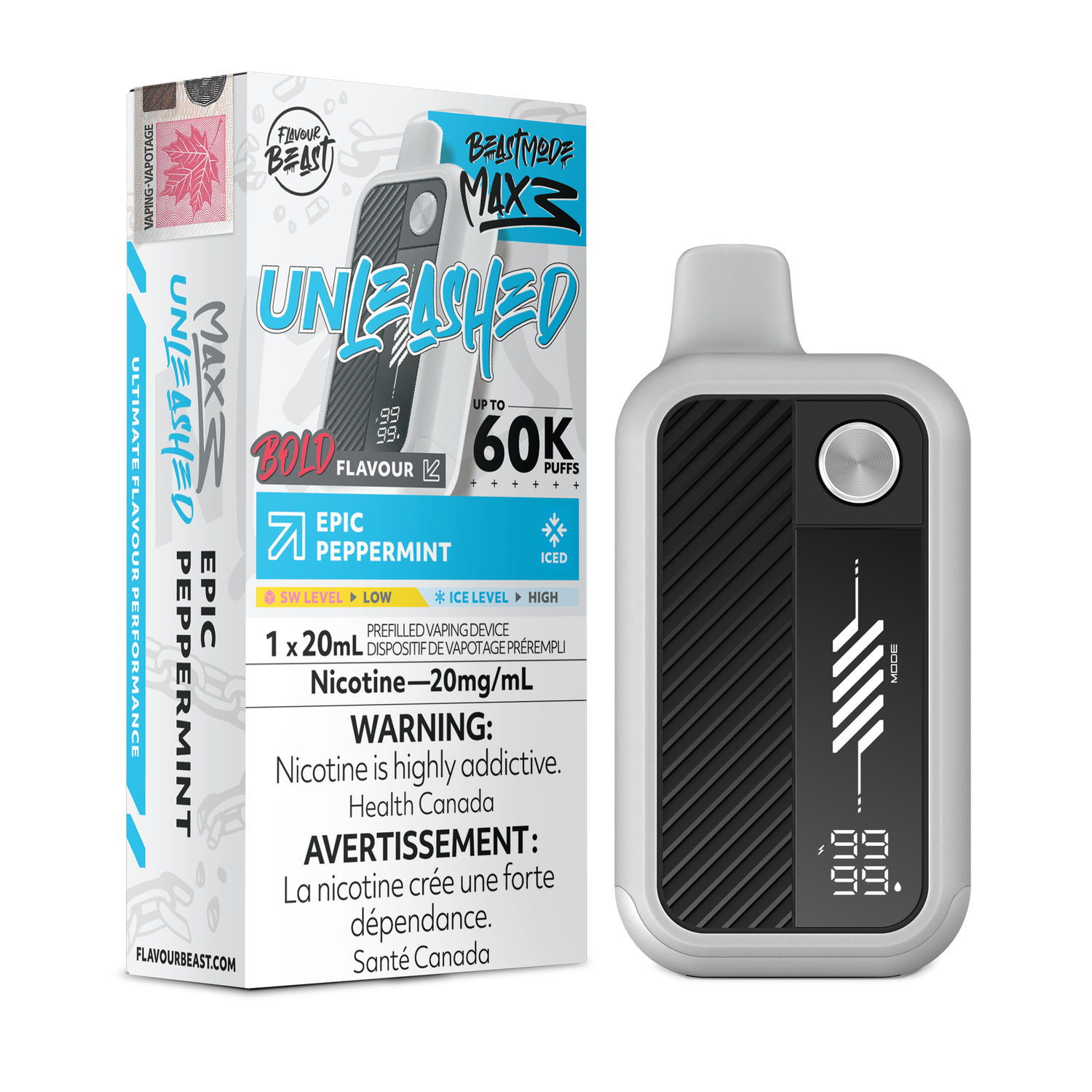 Flavour Beast Beast Mode Max 3 60K - Epic Peppermint Iced