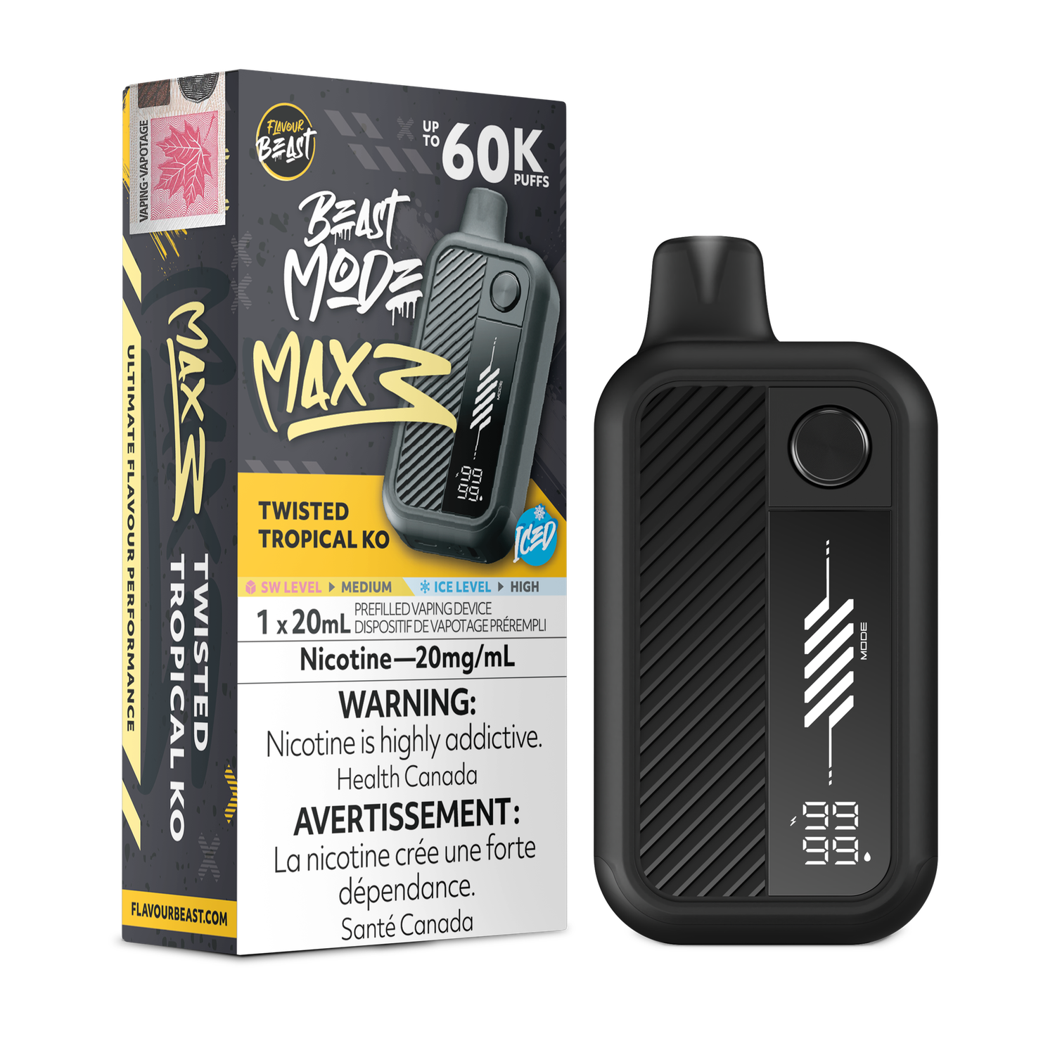 Flavour Beast Beast Mode Max 3 60K - Twisted Tropical KO Iced