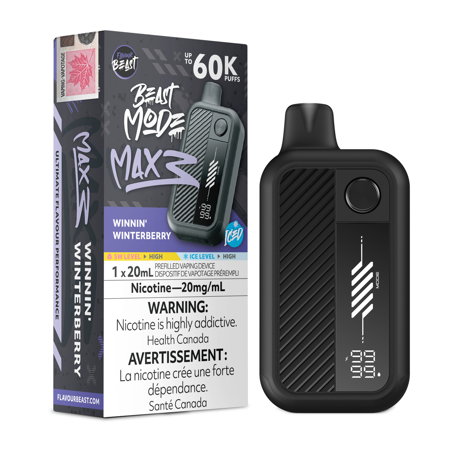 Flavour Beast Beast Mode Max 3 60K - Winnin' Winterberry Iced