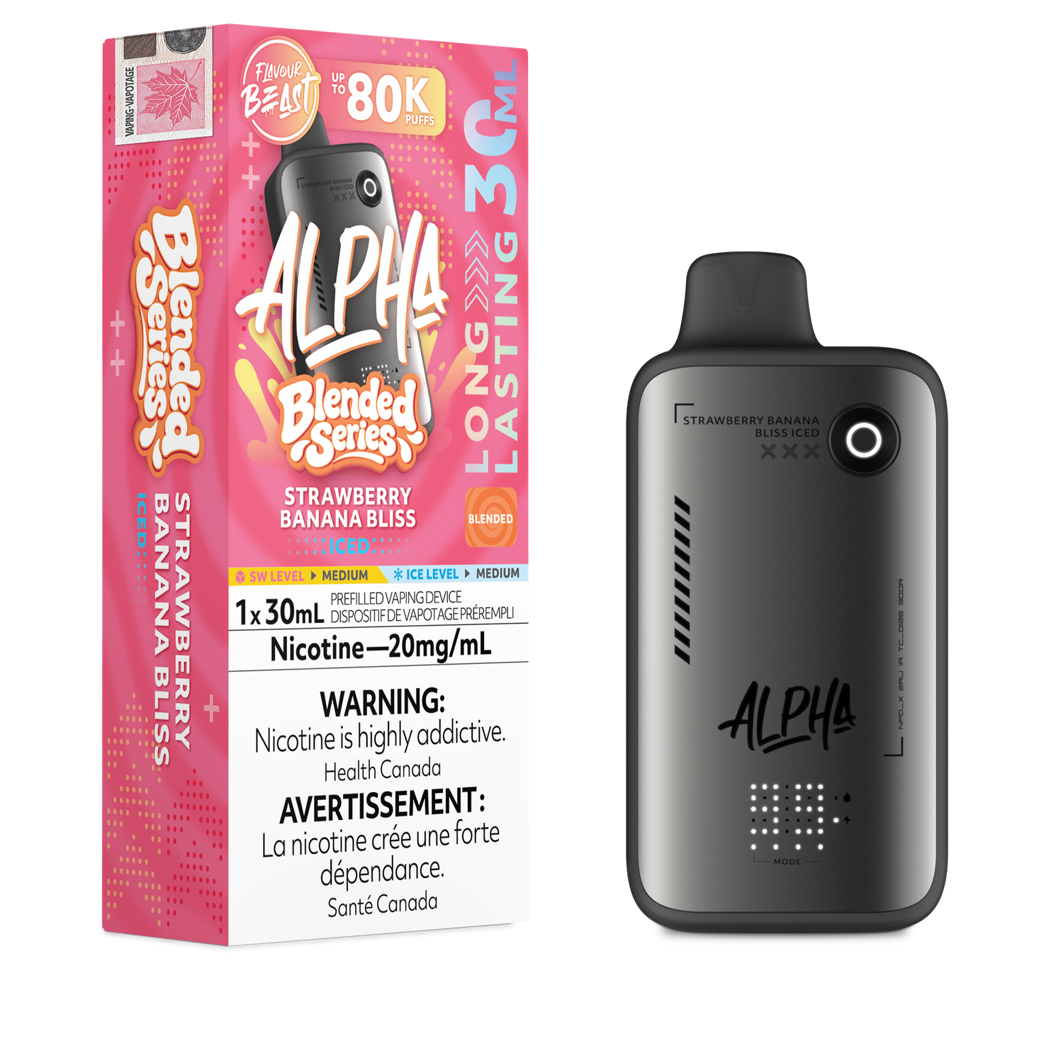 Flavour Beast Alpha 80K - Strawberry Banana Bliss Iced