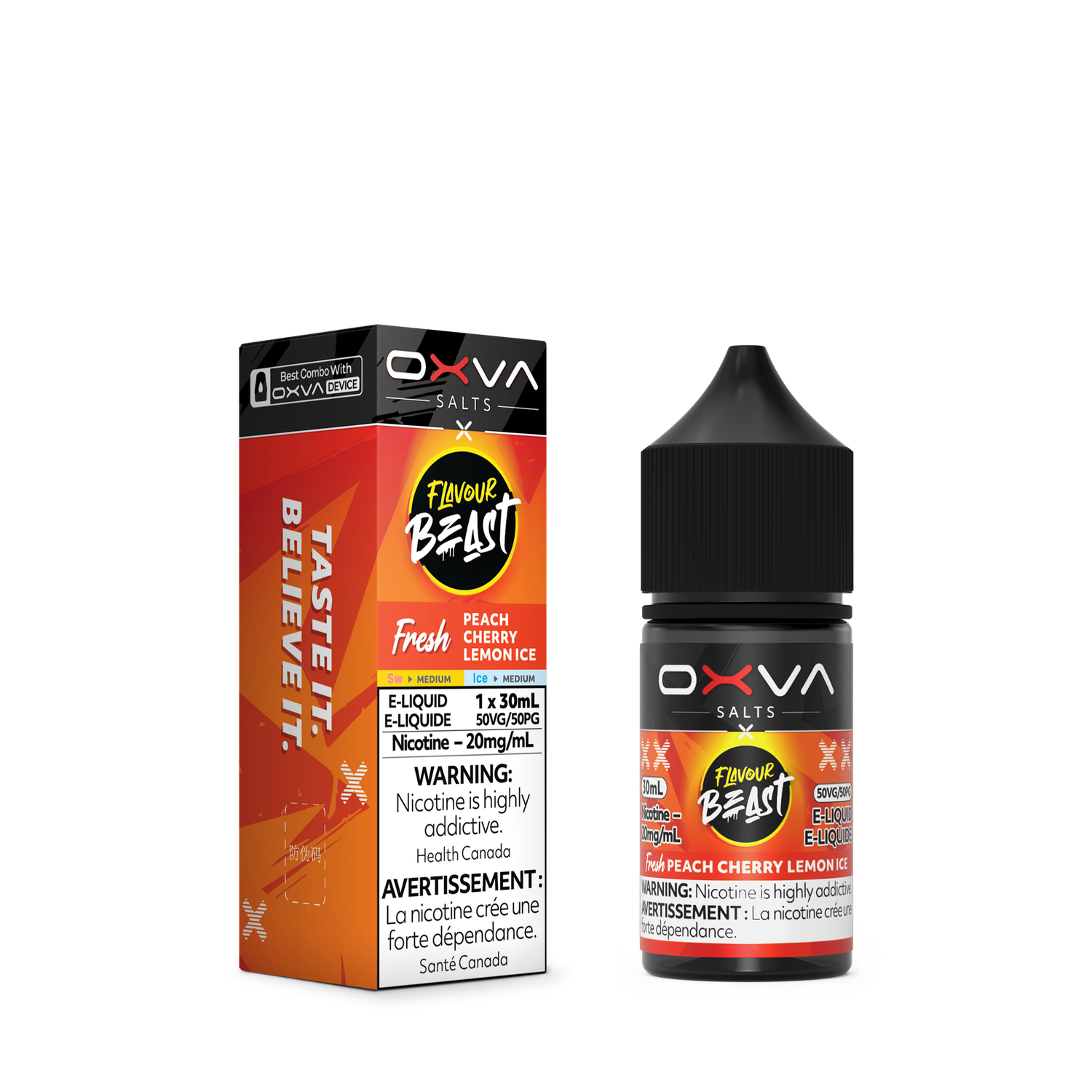 Flavour Beast x OXVA E-Liquid - Peach Cherry Lemon Ice Flavour Beast x OXVA E-Liquid - Peach Cherry Lemon Ice