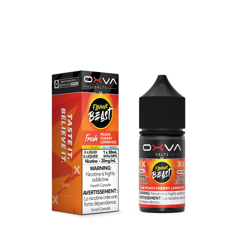 Flavour Beast x OXVA E-Liquid - Peach Cherry Lemon Ice