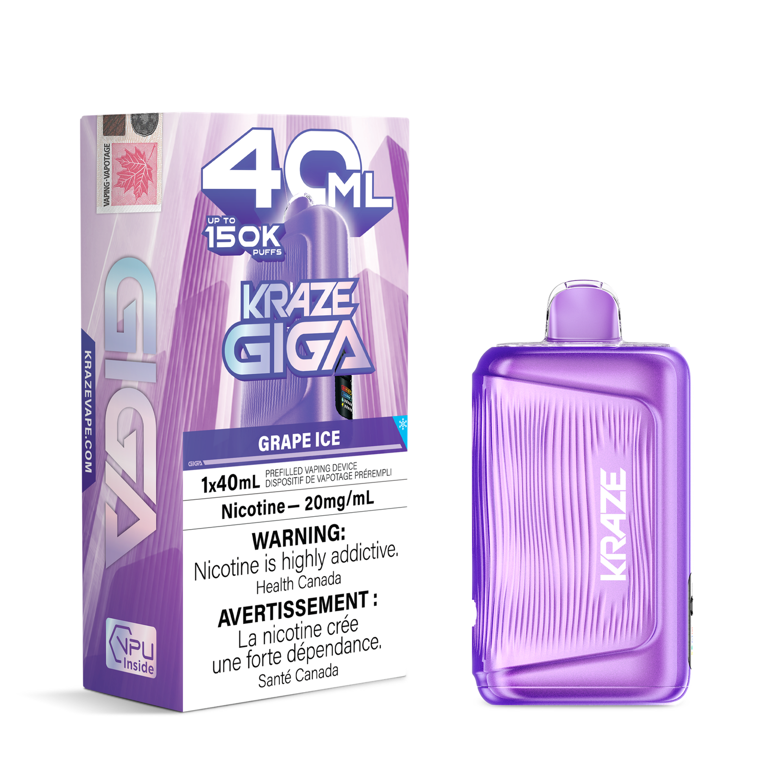 Kraze Giga 150K - Grape Ice