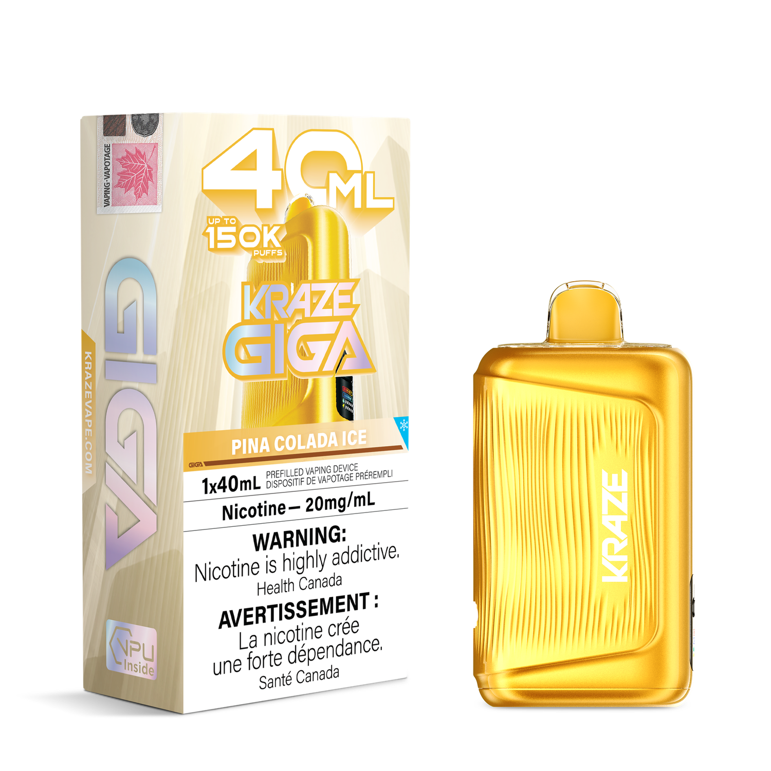 Kraze Giga 150K - Pina Colada Ice