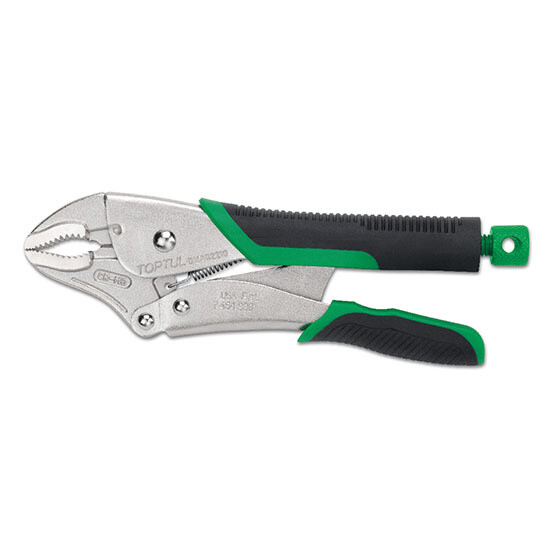 10" Curved Jaw Locking Pliers With Wire Cutters(Easy Release Type) Nickel